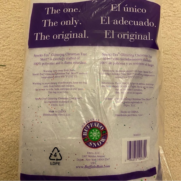 Faux Snow Christmas Tree Skirt - Picture 2 of 5